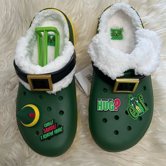 CROCS Other - Kids Green Elf-Themed One Piece Shoes